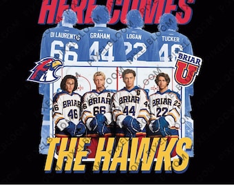 Off Campus Vintage Here Come The Hawks Descarga digital, Briar U Hockey Png Graham Png, Hockey Romance Png