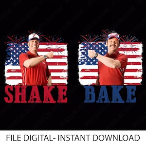 Shake and Bake 4 de Julho PNG, Download Digital de Imagens Engraçadas para Casais no Quatro de Julho, Dia da Independência 250º PNG