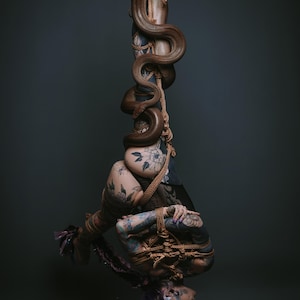 Serpentine - Impresión fotográfica de bellas artes Shibari / Arte mural de serpiente
