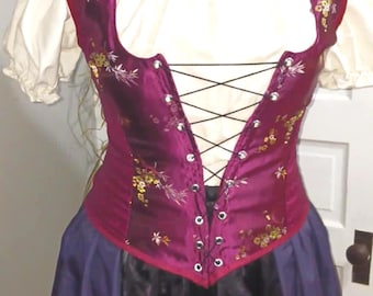 Hand Made Pirate Wench Costume 3 Pieces Size 14/16