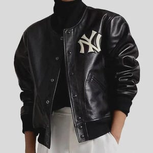 90s Ralph Lauren Leather Jacket BLACK L！ Vintage 90s Ralph Lauren Black Leather Jacket - L – Rokit
