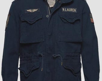 Chaqueta icónica de Polo Ralph Lauren / Abrigo estilo militar vintage M-65 / Chaqueta clásica de abrigo