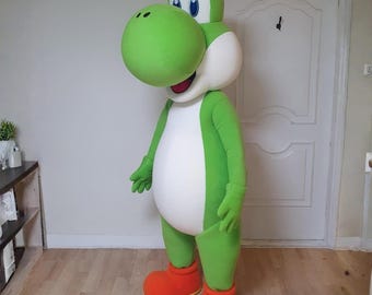 Grön dinosauriemaskotdräkt, söt tecknad reptilfigur, djurmaskotdräkt för evenemang, fester, skolshower och kampanjer