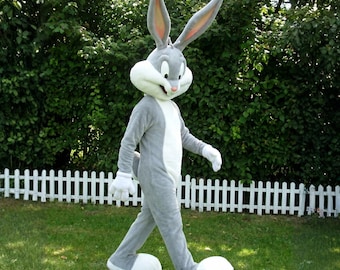 Bugs Bunny-inspirerad maskotdräkt – Grå kanin tecknad figur för fest, evenemang och underhållning