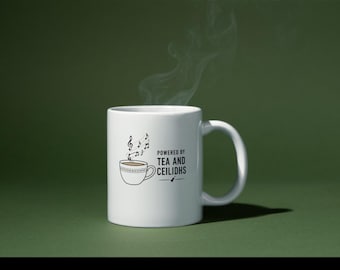 Powered by TEA and CEILIDHS - White glossy mug