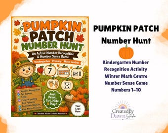 Pumpkin Patch Number Hunt – Kindergarten Math Game (Numbers 1-10)