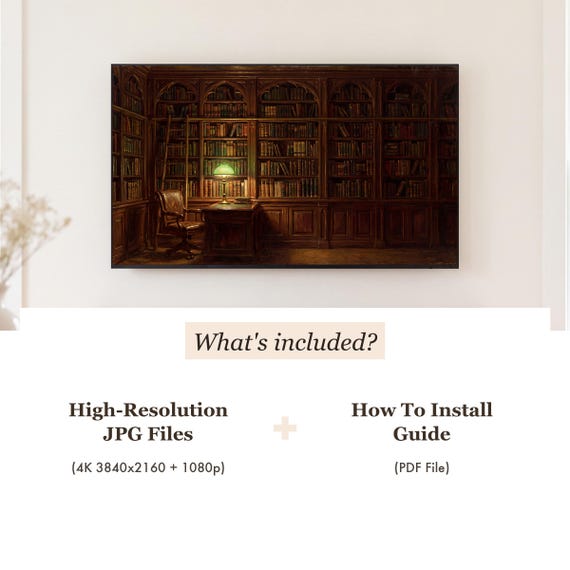 Gothic Library Samsung Frame TV Art Bundle of 6 — view 4