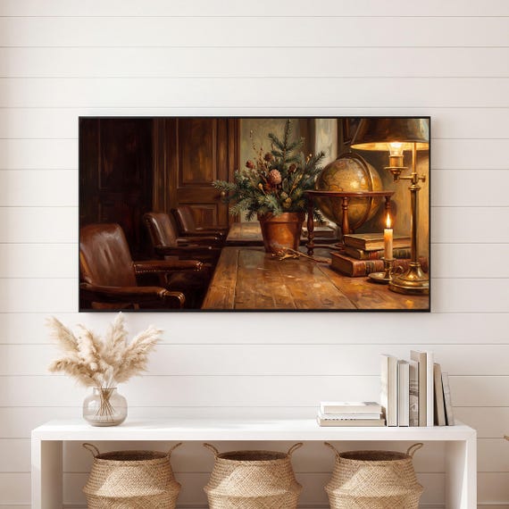 Globe and Desk Samsung Frame TV Art — view 6