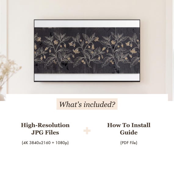 Blackwork Botanical Samsung Frame TV Art Bundle of 6 (4K Digital Download) — view 4