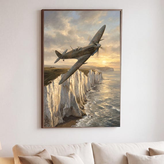 Coastal Guardian Print WWII Warbird Wall Art Digital Download Aviation Aircraft Decor Hangar Office Airplane Pilot Gift Vintage Men — view 5