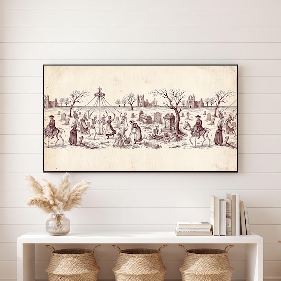 Skeleton Toile Samsung Frame TV Art — view 6
