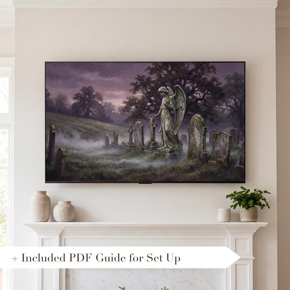 Stone Angel Samsung Frame TV Art — view 2