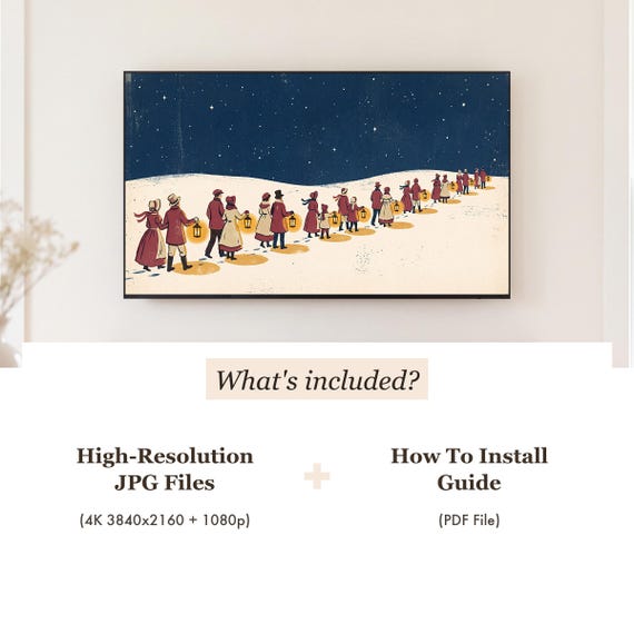 Christmas Carolers Samsung Frame TV Art — view 4