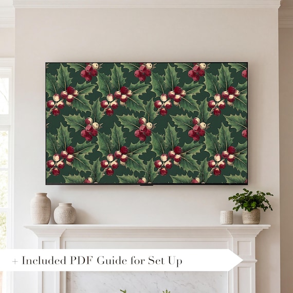 Christmas Botanical Samsung Frame TV Art Bundle of 6 — view 2