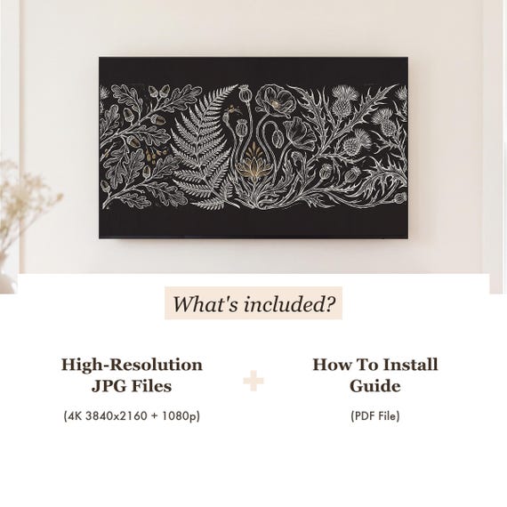 Poison Garden Pattern Samsung Frame TV Art — view 4
