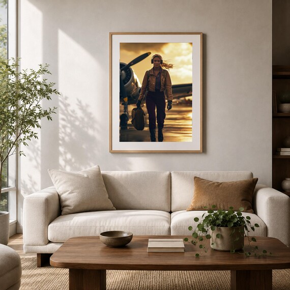 Female Pilot Wall Art — view 2