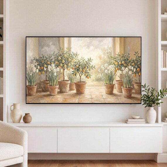 Citrus and Paperwhites Samsung Frame TV Art — view 3