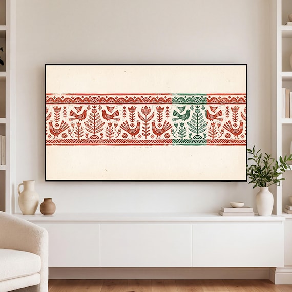 Nordic Border Band Samsung Frame TV Art — view 3