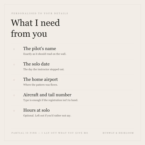 First Solo Pilot Gift Personalized — view 3