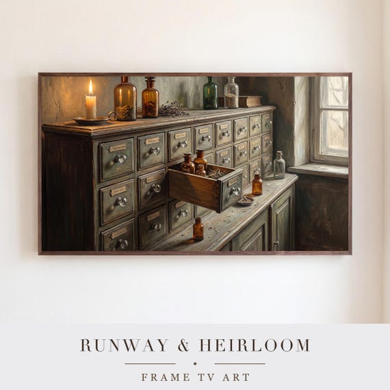Apothecary Cabinet Samsung Frame TV Art — view 5