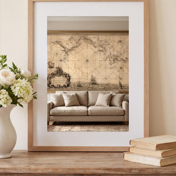 Antique Nautical Chart Printable โ view 2