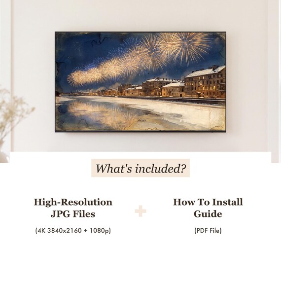 Fireworks on Ice Samsung Frame TV Art — view 4