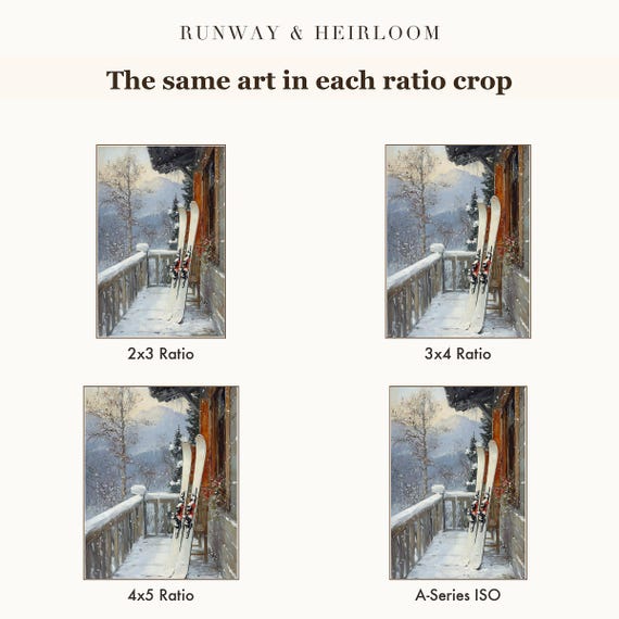 Skis on a Porch Antique Oil Painting — view 6