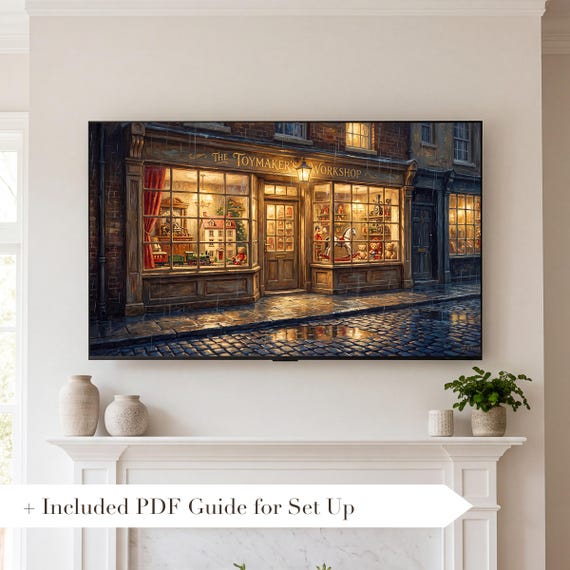 Christmas Toy Shop Samsung Frame TV Art Bundle of 6 (4K Digital Download) — view 2