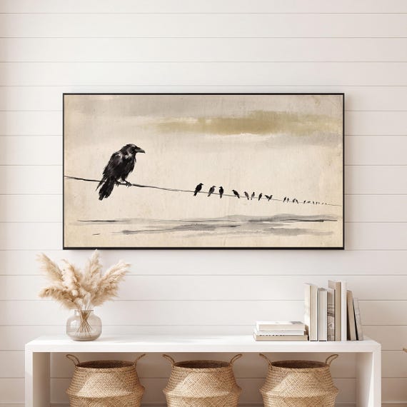 Raven Close Up Samsung Frame TV Art — view 6