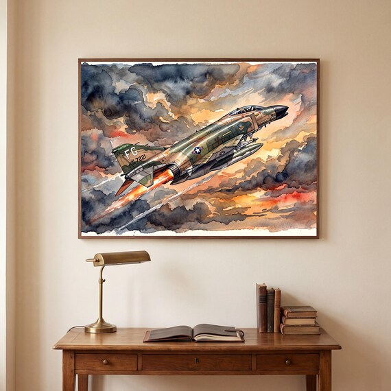 F-4 Phantom II Watercolor Print — view 5