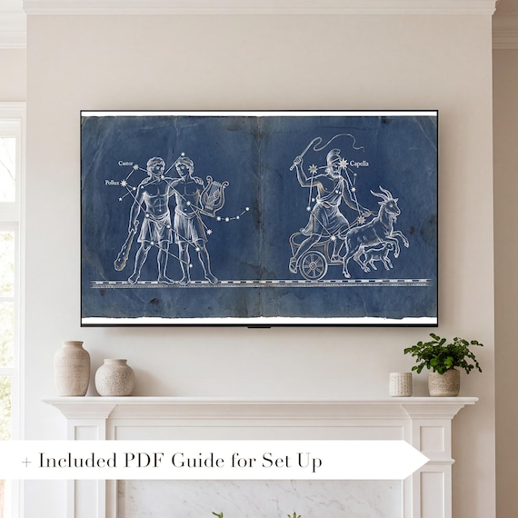Gemini Star Chart Samsung Frame TV Art — view 2
