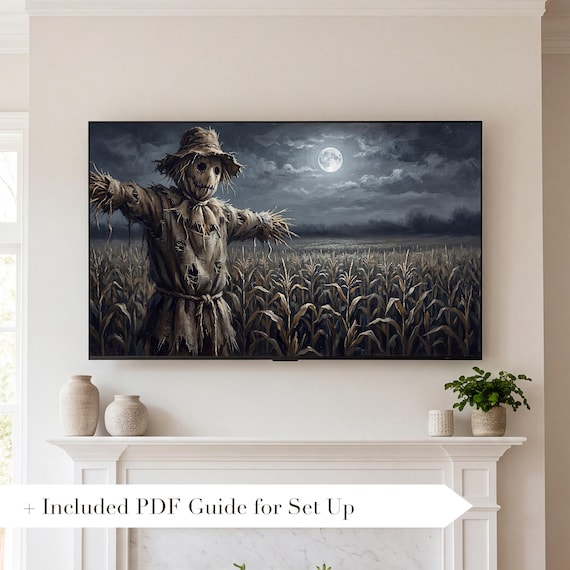 Scarecrow Portrait Samsung Frame TV Art — view 2