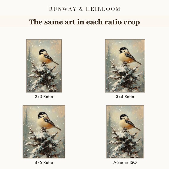 Chickadee in Frost Antique Oil Painting — view 6