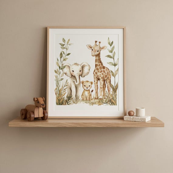 Safari Animals Nursery Wall Art — view 5