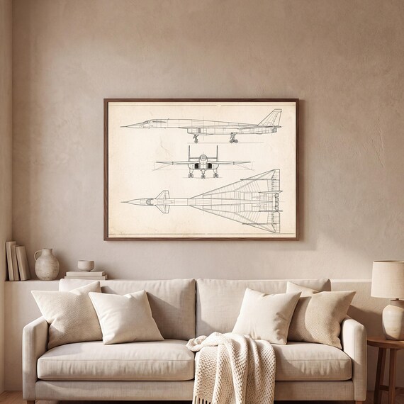 XB-70 Valkyrie Blueprint Print — view 2