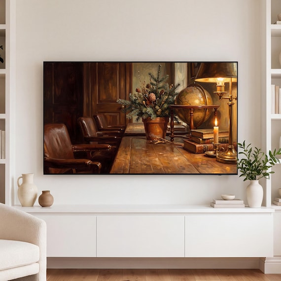 Globe and Desk Samsung Frame TV Art — view 3