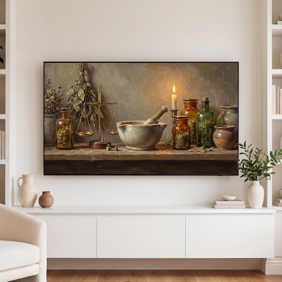 Mortar and Scales Samsung Frame TV Art — view 3