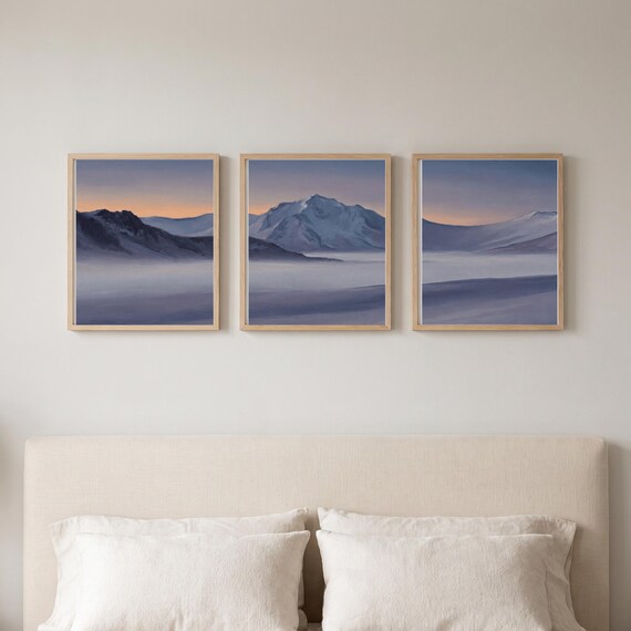Winter Mountain Triptych Set of 3 — view 5