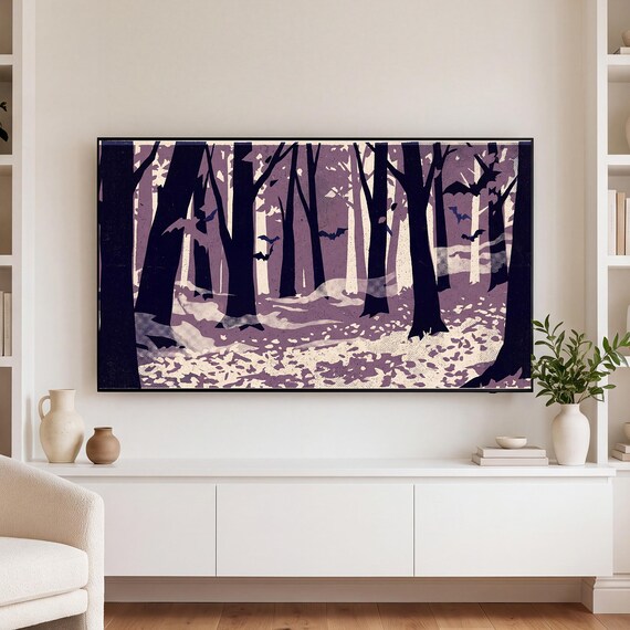 Oak and Moon Samsung Frame TV Art — view 3