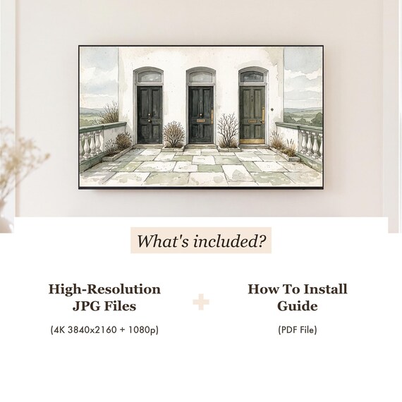 Georgian Terrace Doors Samsung Frame TV Art — view 4