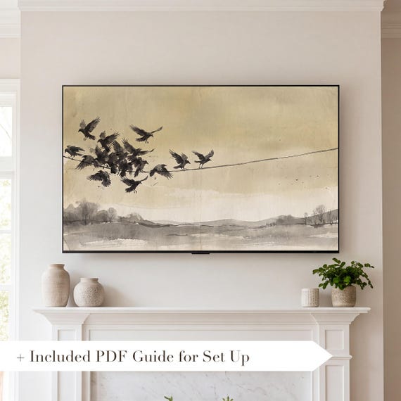 Raven Taking Off Samsung Frame TV Art — view 2