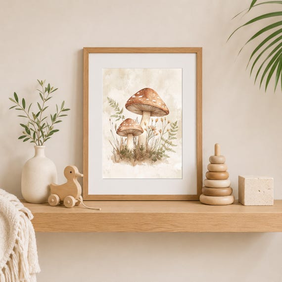 Mushroom Nursery Wall Art — view 5