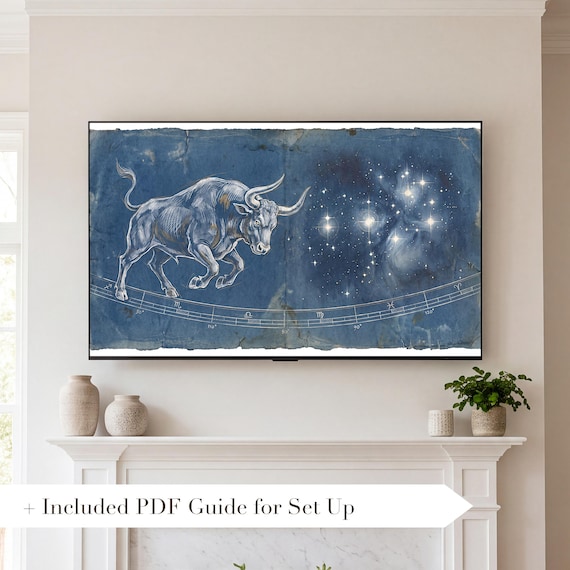 Pleiades Star Chart Samsung Frame TV Art — view 2