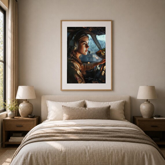 Female Cargo Pilot Wall Art — view 3