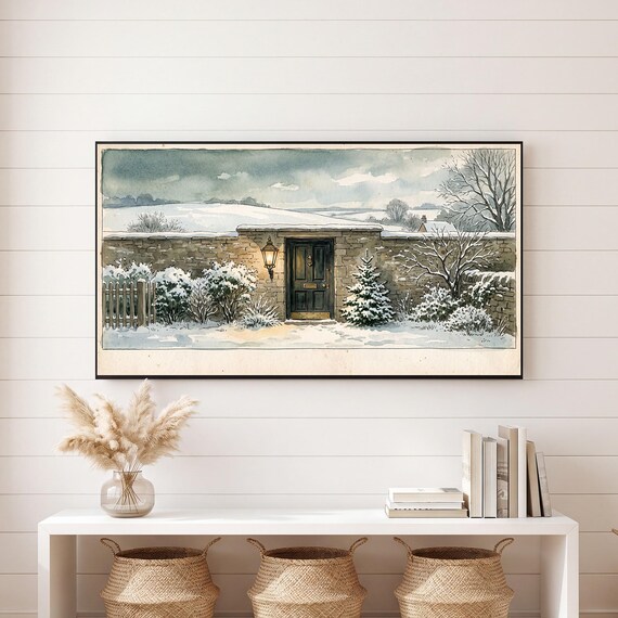 Christmas Door at Night Samsung Frame TV Art — view 6