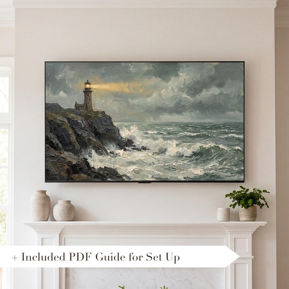 Stormy Lighthouse Samsung Frame TV Art Bundle of 6 — view 2