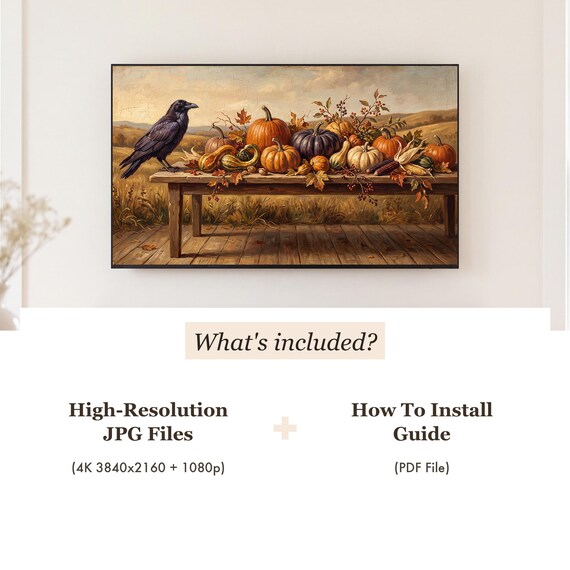 Harvest Table Samsung Frame TV Art Bundle of 6 (4K Digital Download) — view 4
