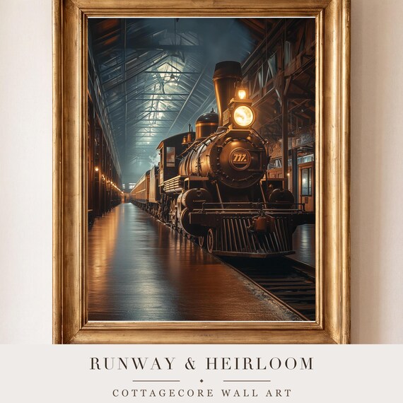 Vintage Steam Train Wall Art — view 4