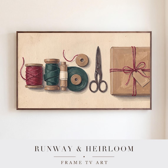 Ribbon and Scissors Samsung Frame TV Art — view 5