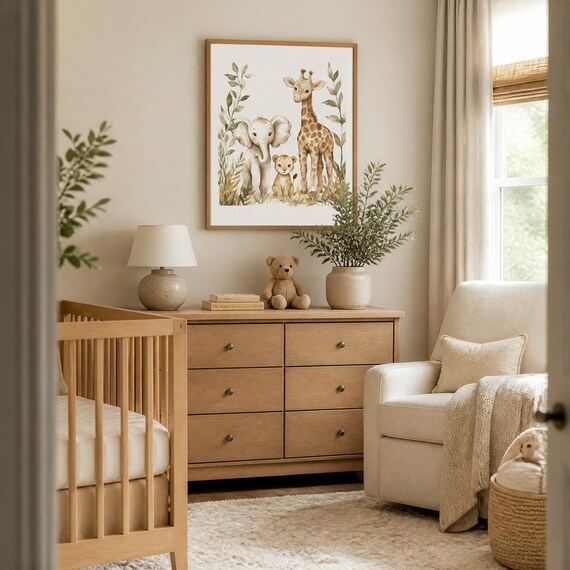 Safari Animals Nursery Wall Art — view 6